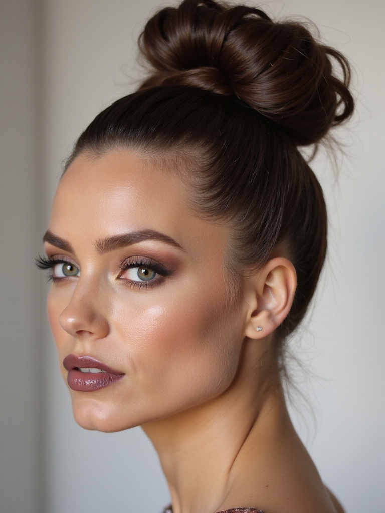 elevated stylish top knot