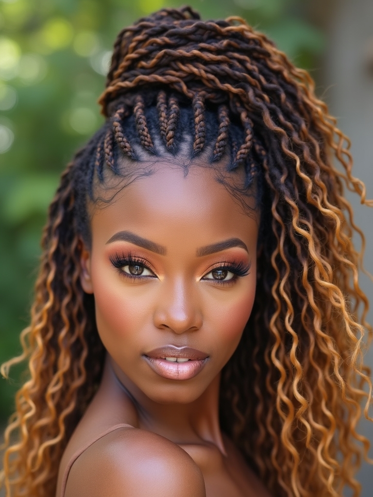 faux locs with twists