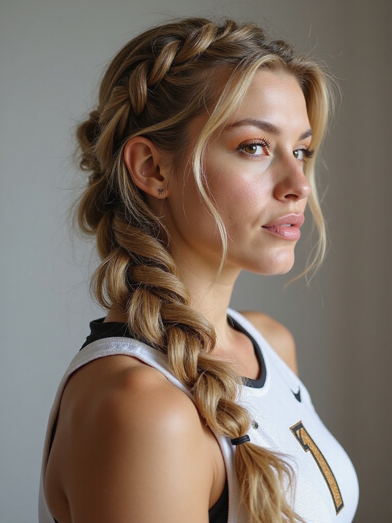 fishtail braid for volleyball