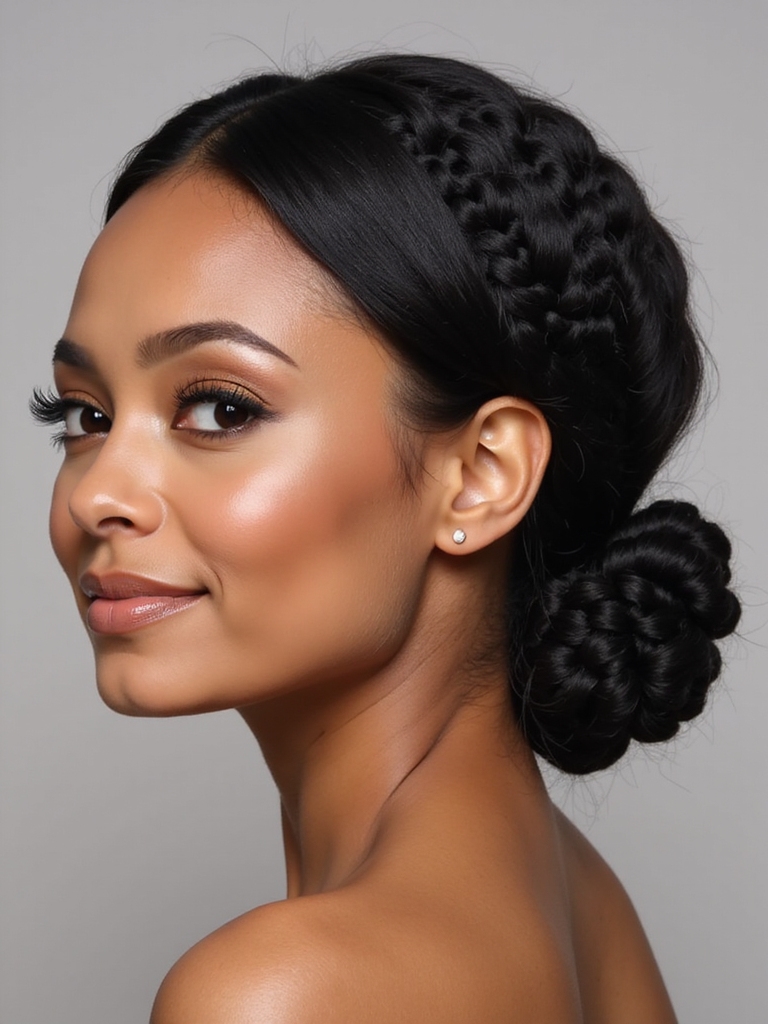 low twisted bun tutorial