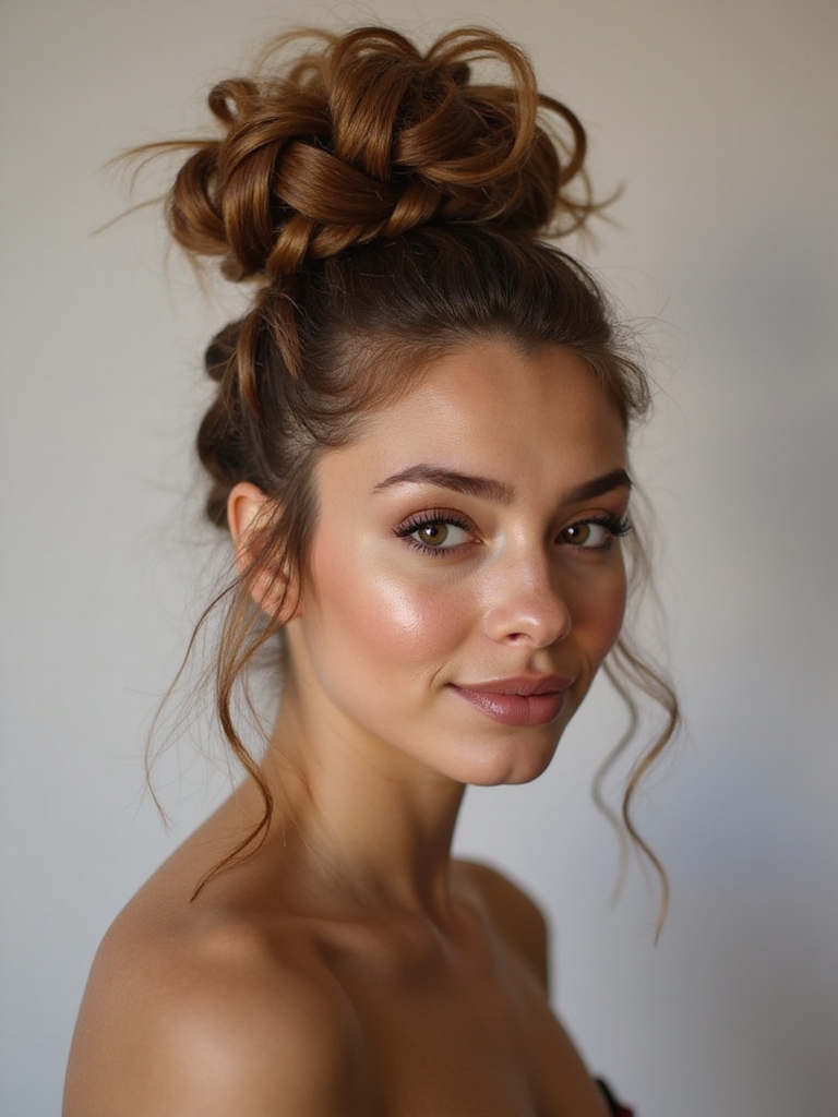 messy twist bun tutorial