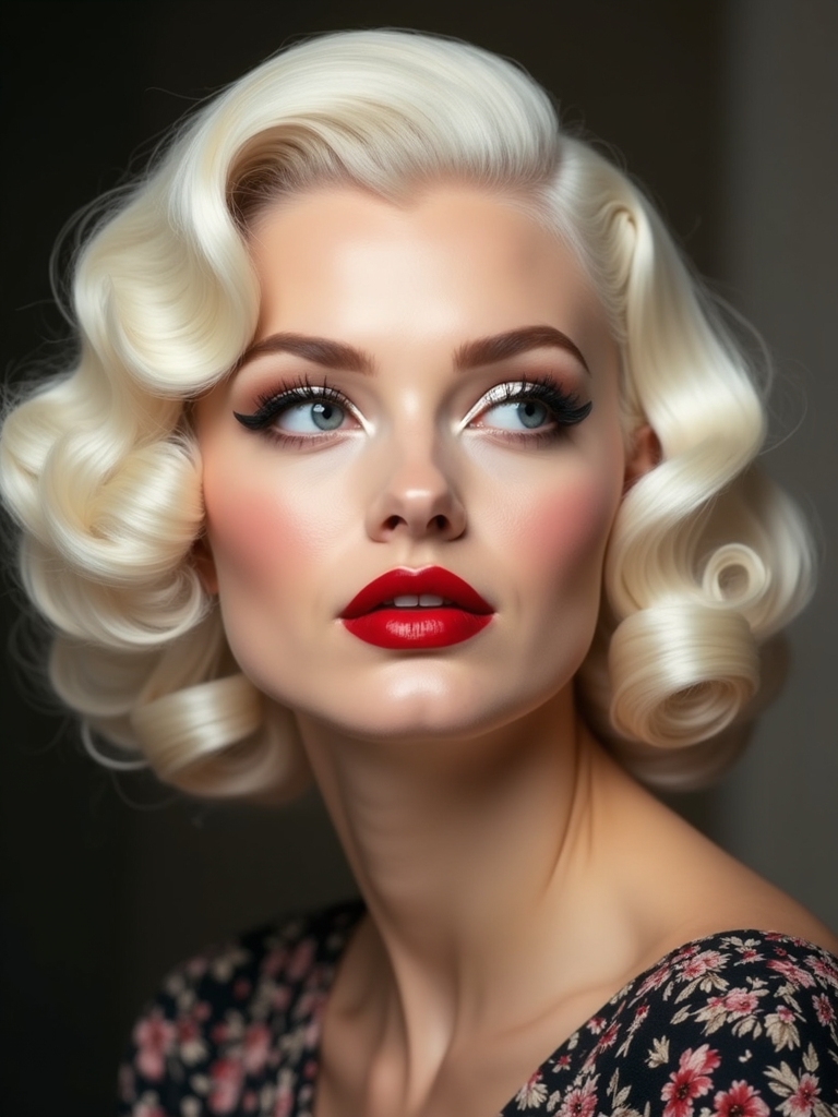 perfect retro pin curls