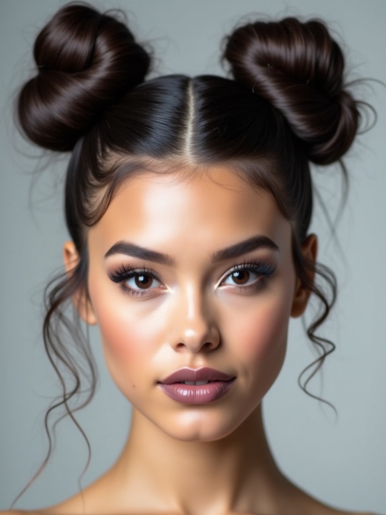 playful chic hairstyle buns