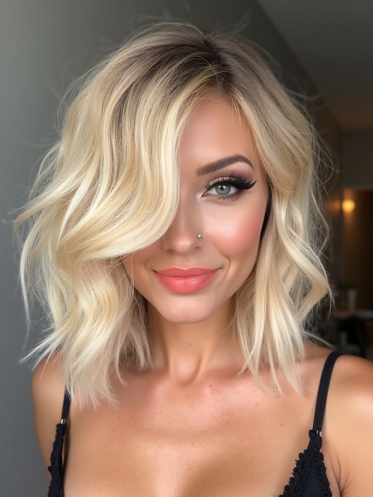 playful short hair flips