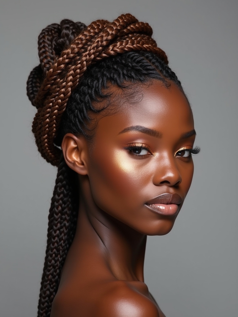 playful textured knotted braids