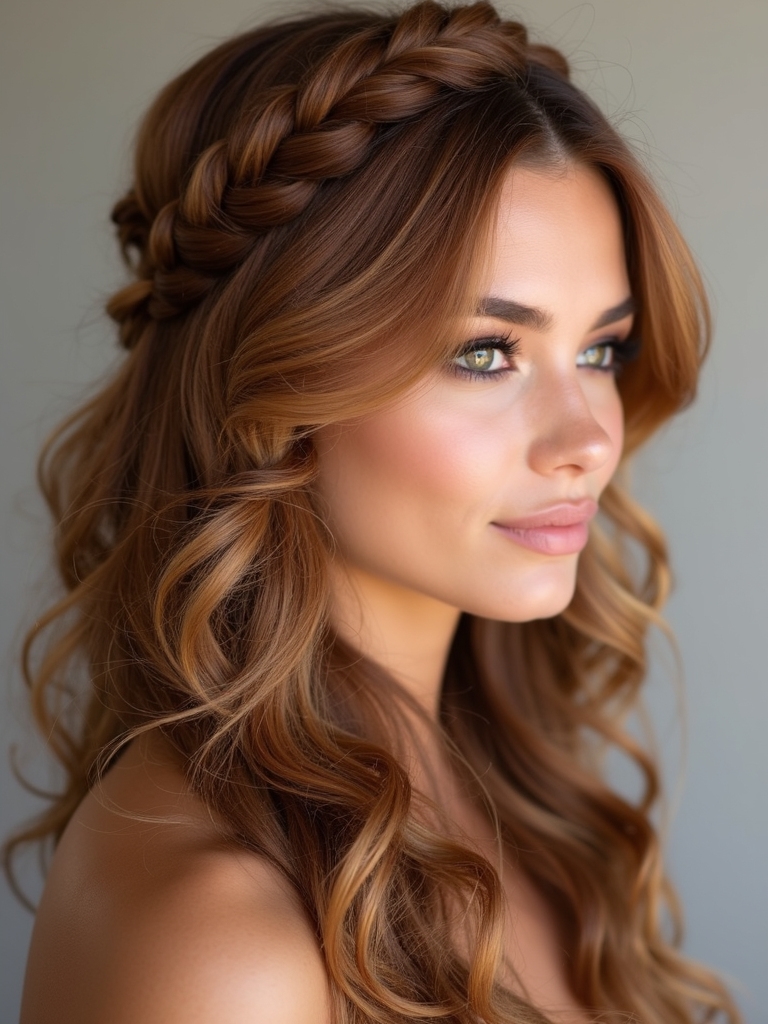 romantic cascading braided curls