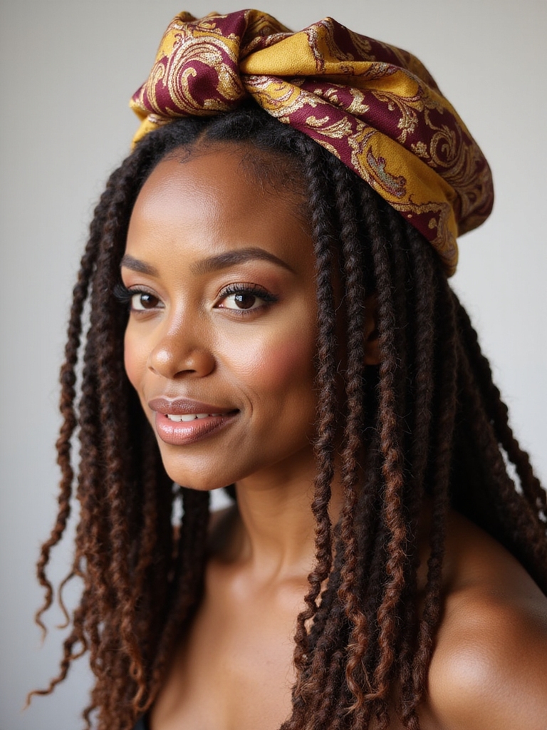 scarf styling for locs