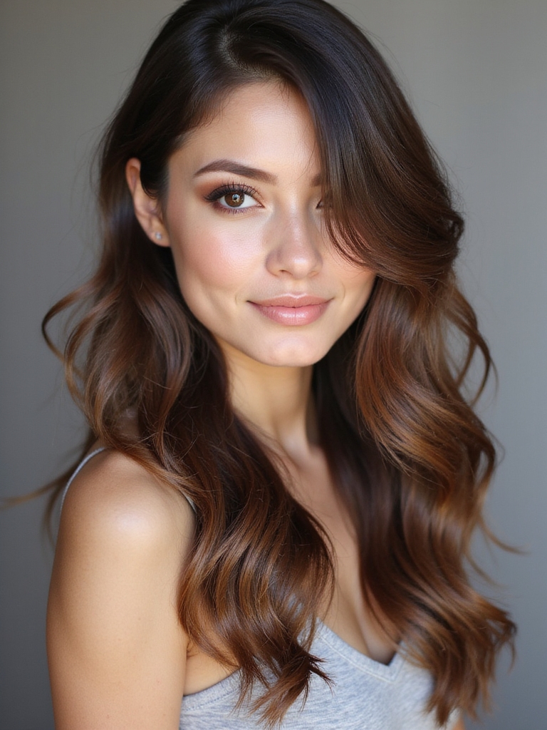 side swept half up hairstyle