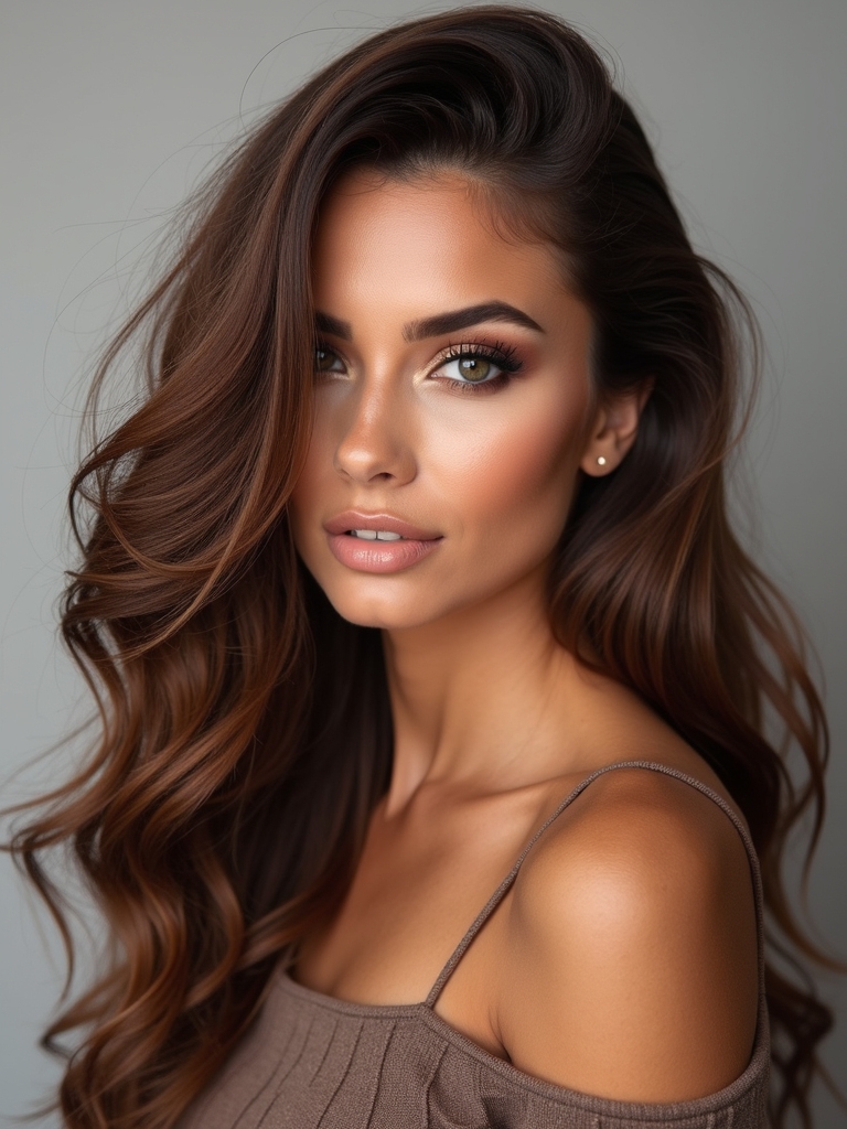 side swept polished hairstyle elegance