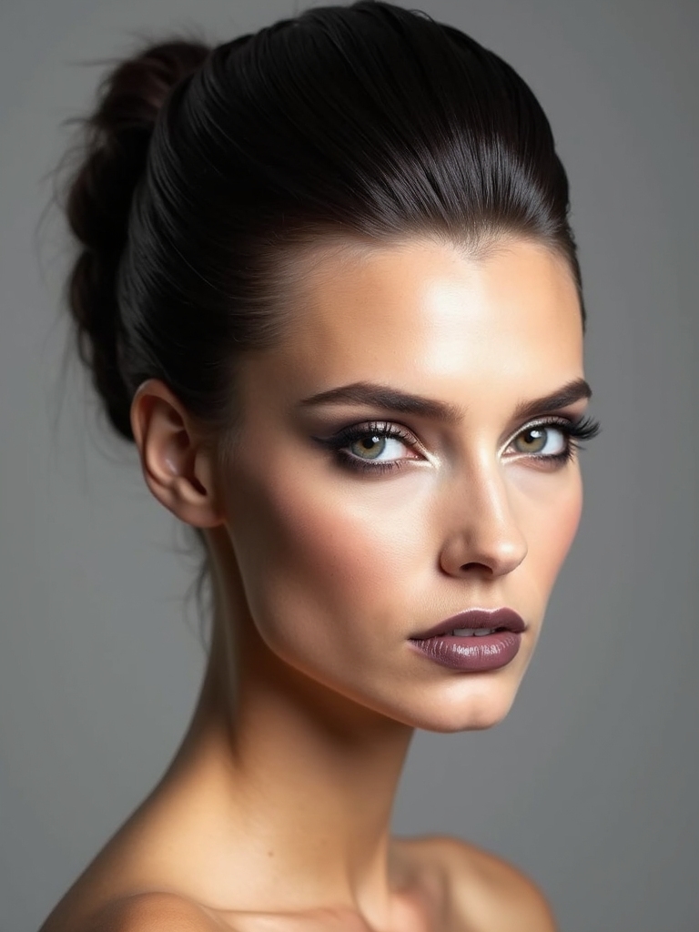 sleek glossy hairstyle tutorial