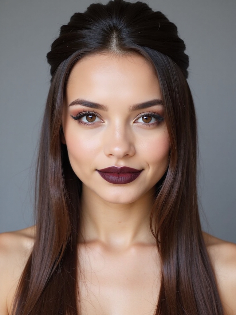 sleek half up hairstyle elegance