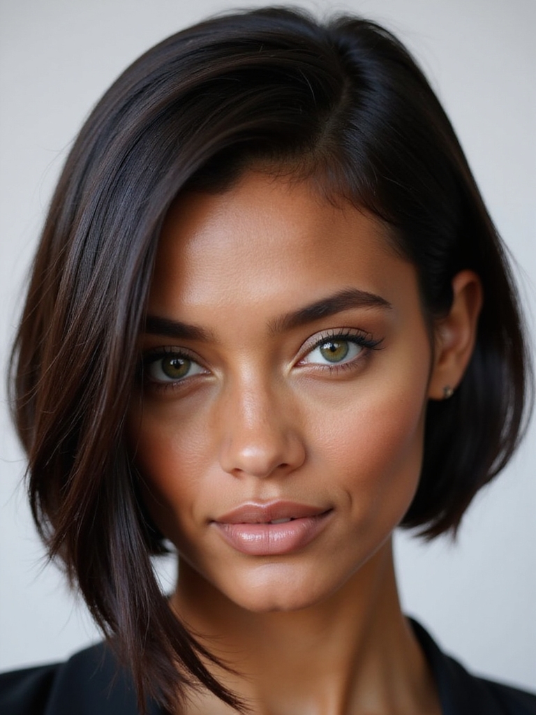 sleek polished bob hairstyle