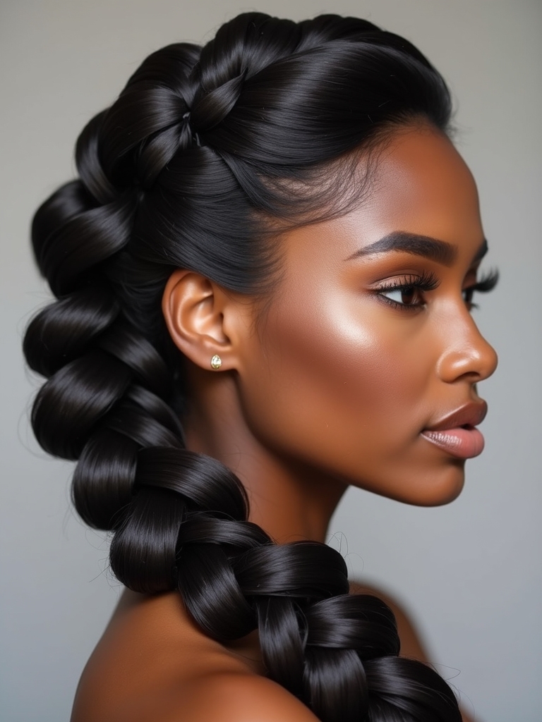 sleek ribbon braid tutorial