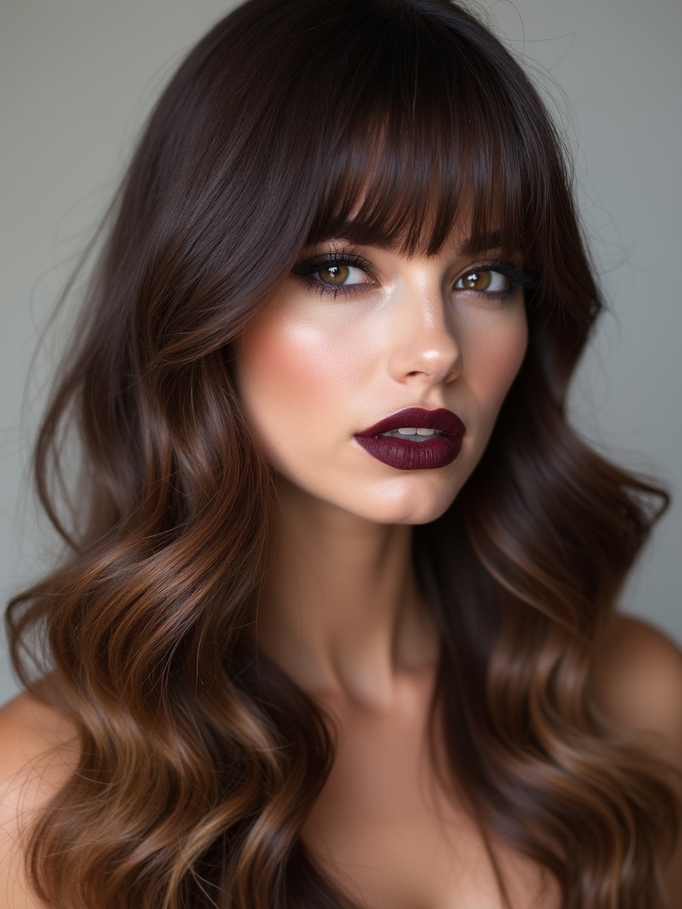 sophisticated side swept fringes hairstyle