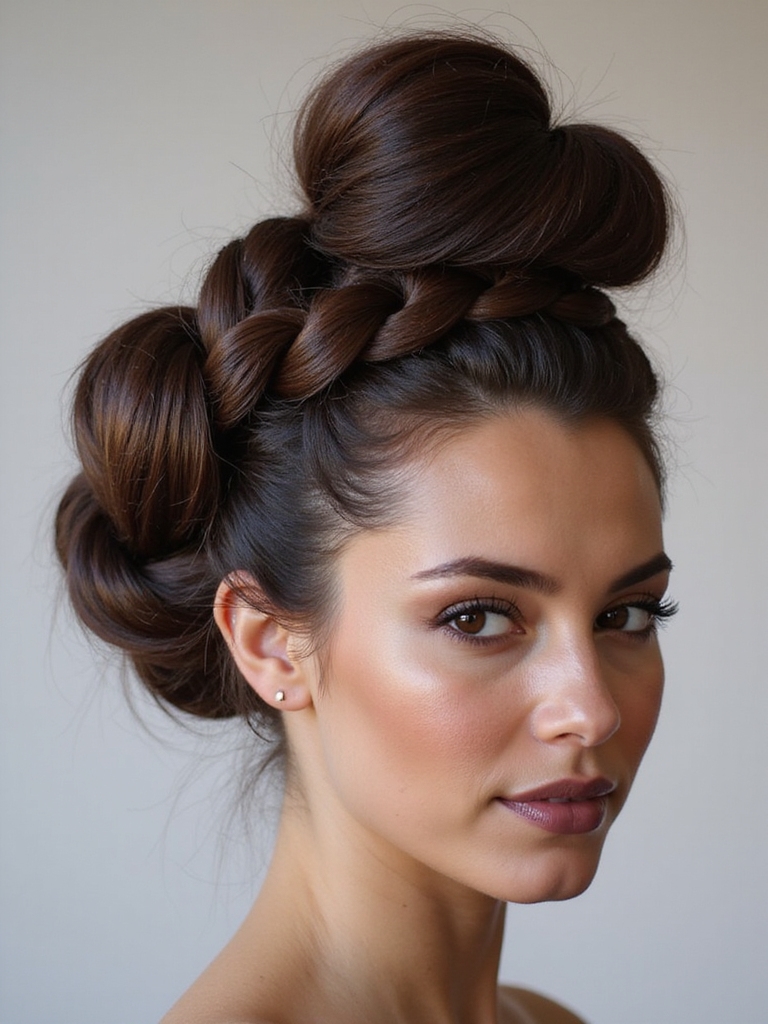 stylish braided bun tutorial