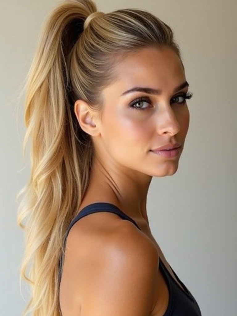 stylish twisted ponytail look