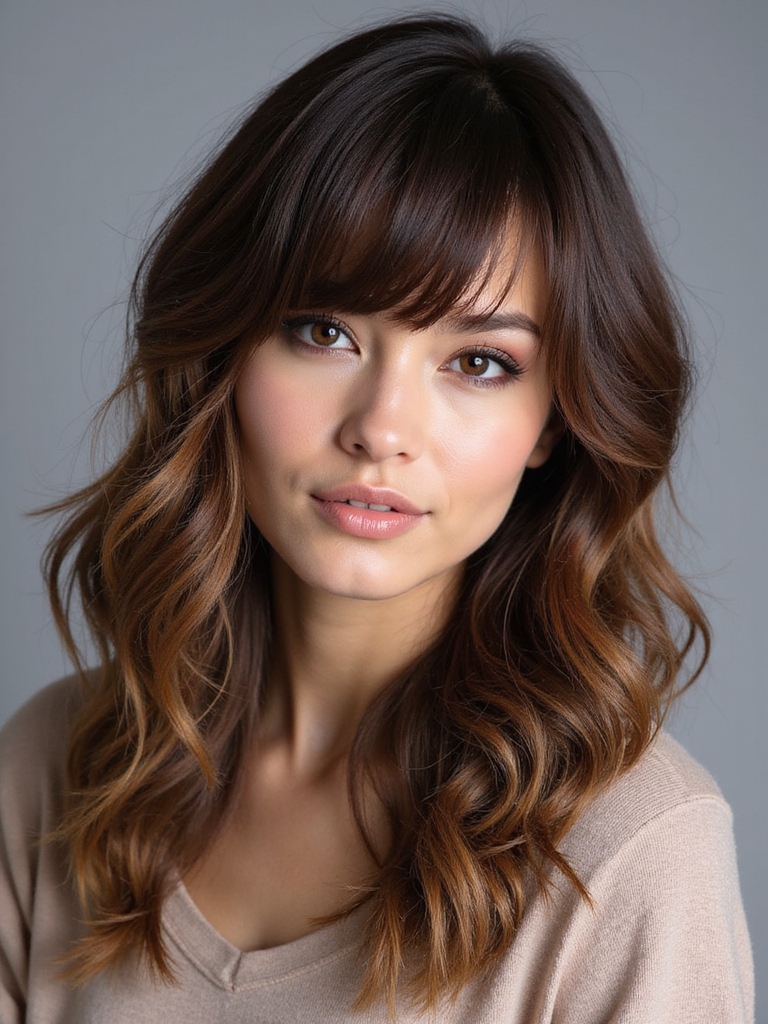 textured bangs enhance style