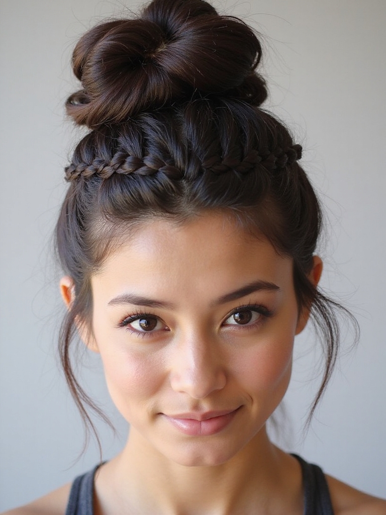 trendy secure braided bun