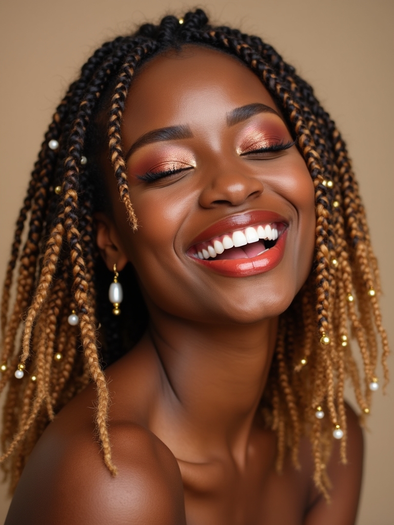 twist braids with embellishments