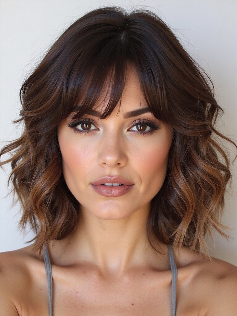 versatile curly shag hairstyle