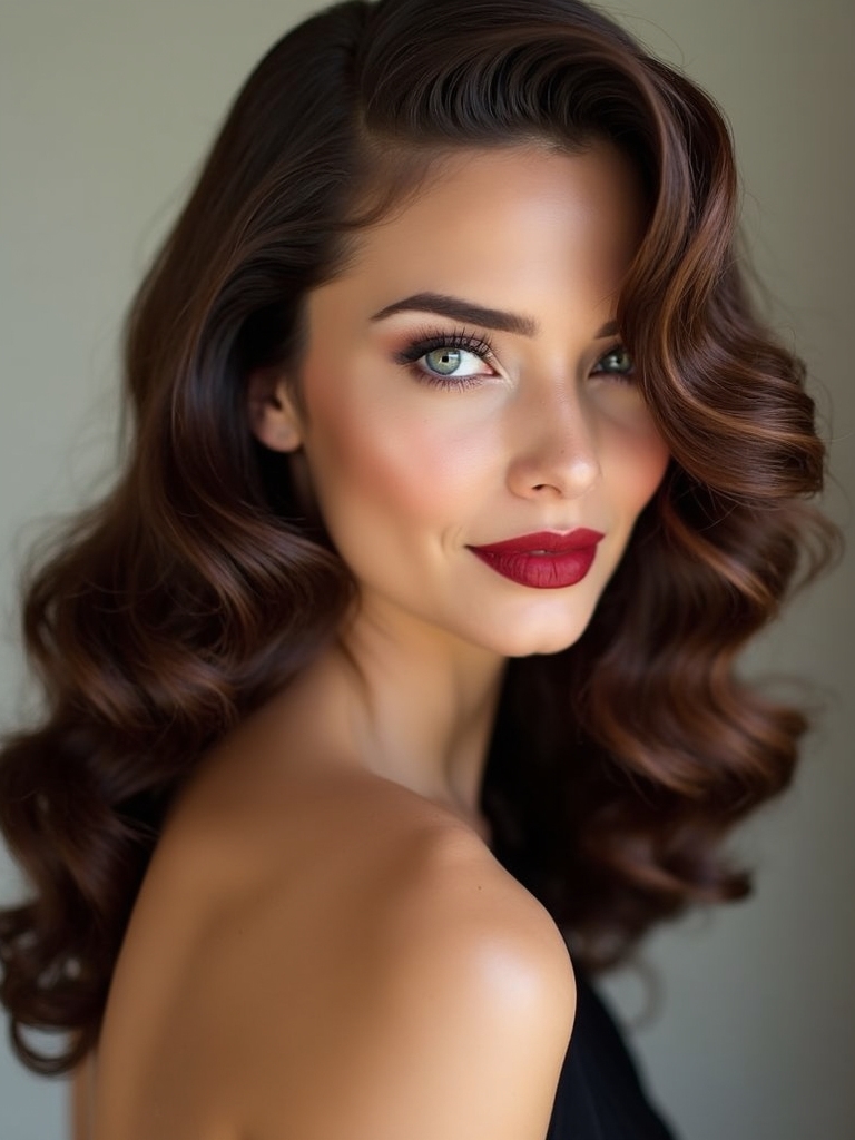 vintage glam retro waves