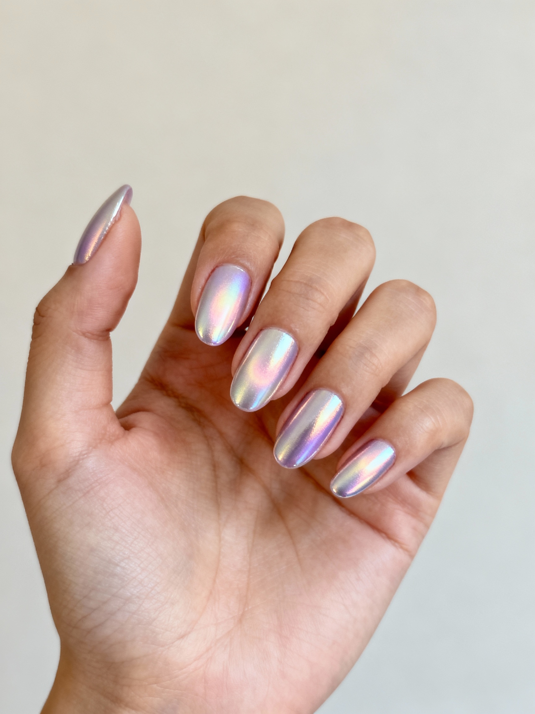 airbrushed milky chrome halo