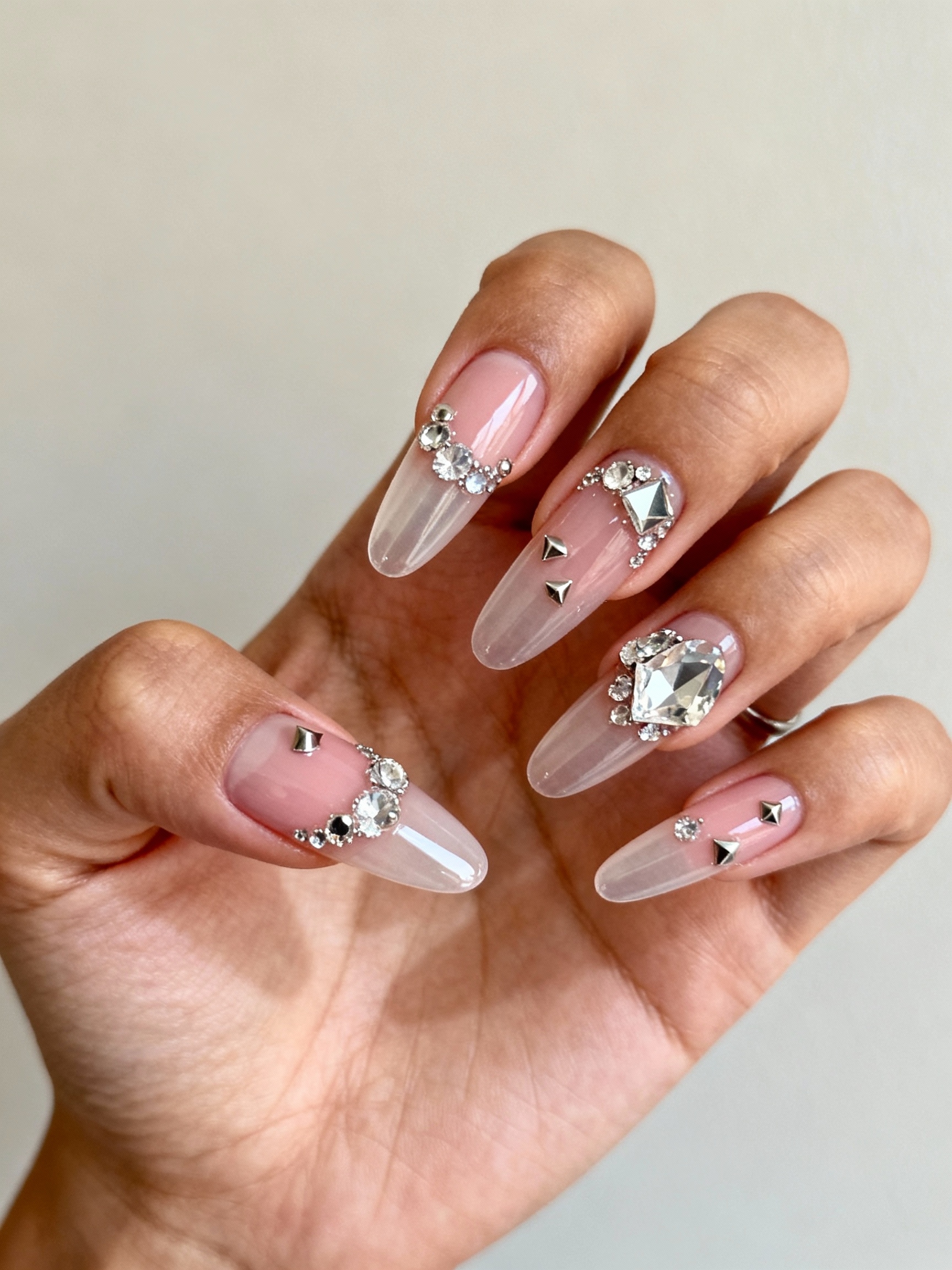 airy crystal ombr sparkle
