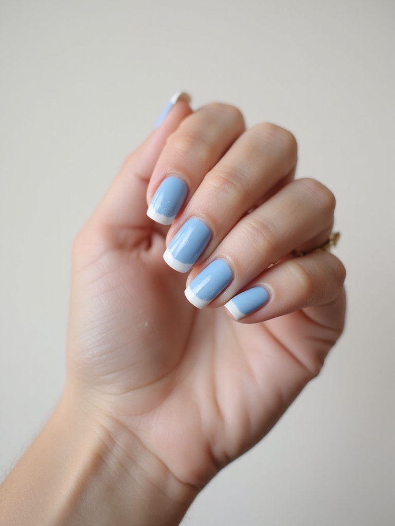 airy light blue nail styles