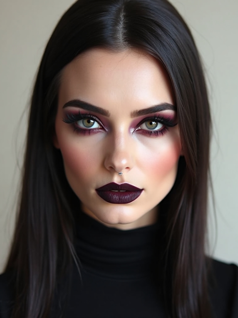 all over deep plum monochrome