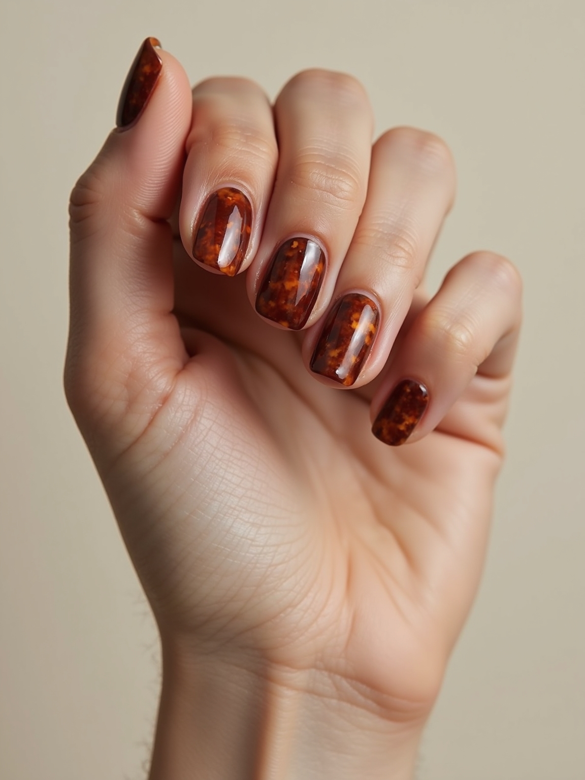 amber translucent swirls for nails