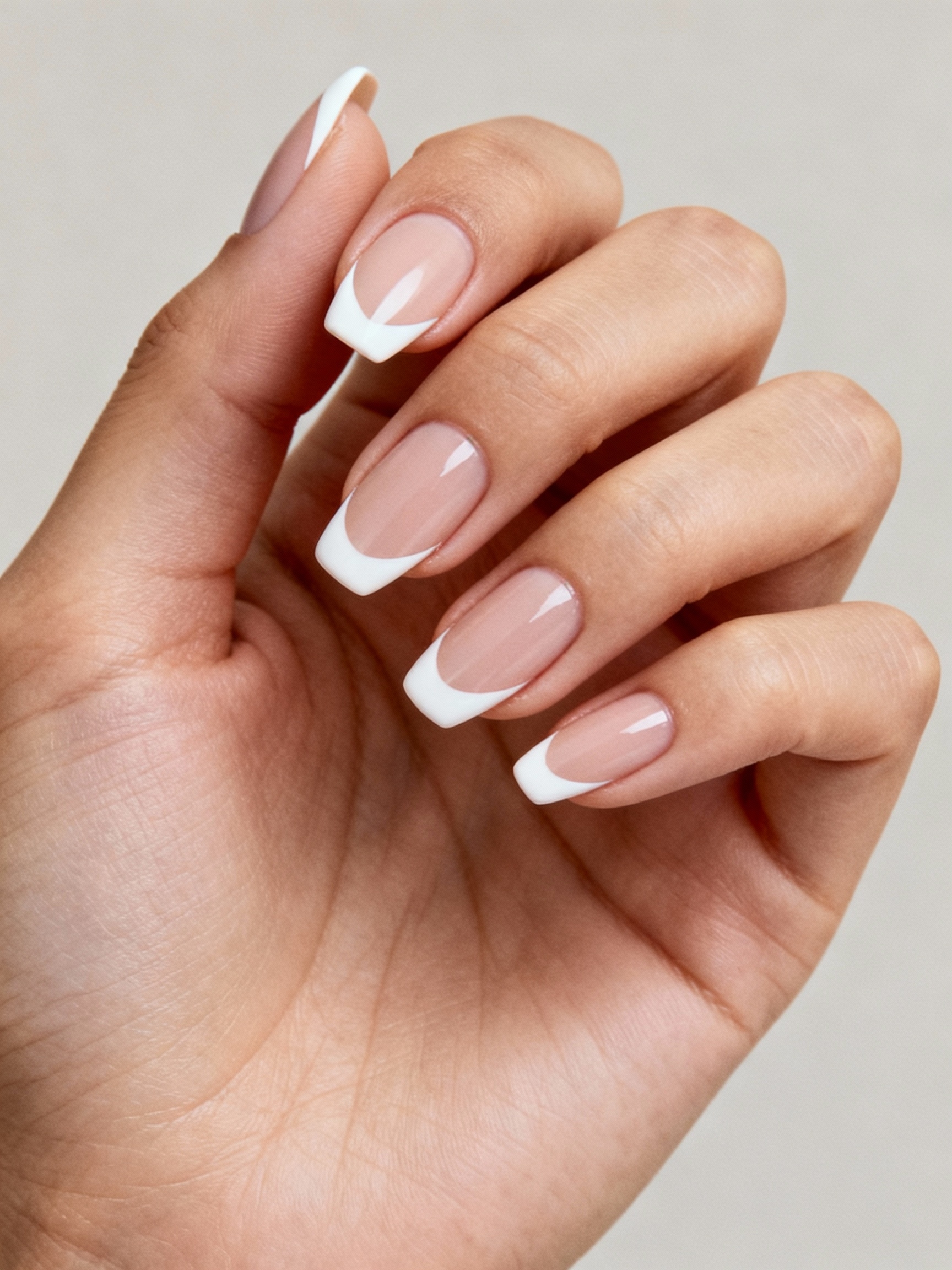 asymmetrical sleek negative space french
