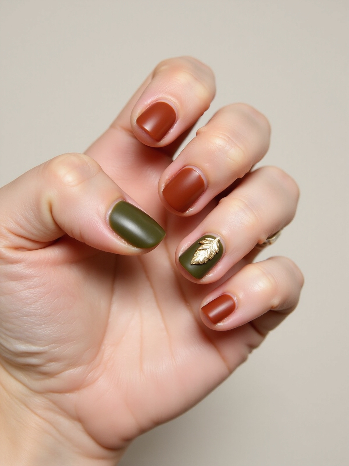 autumn inspired perfect manicure nails