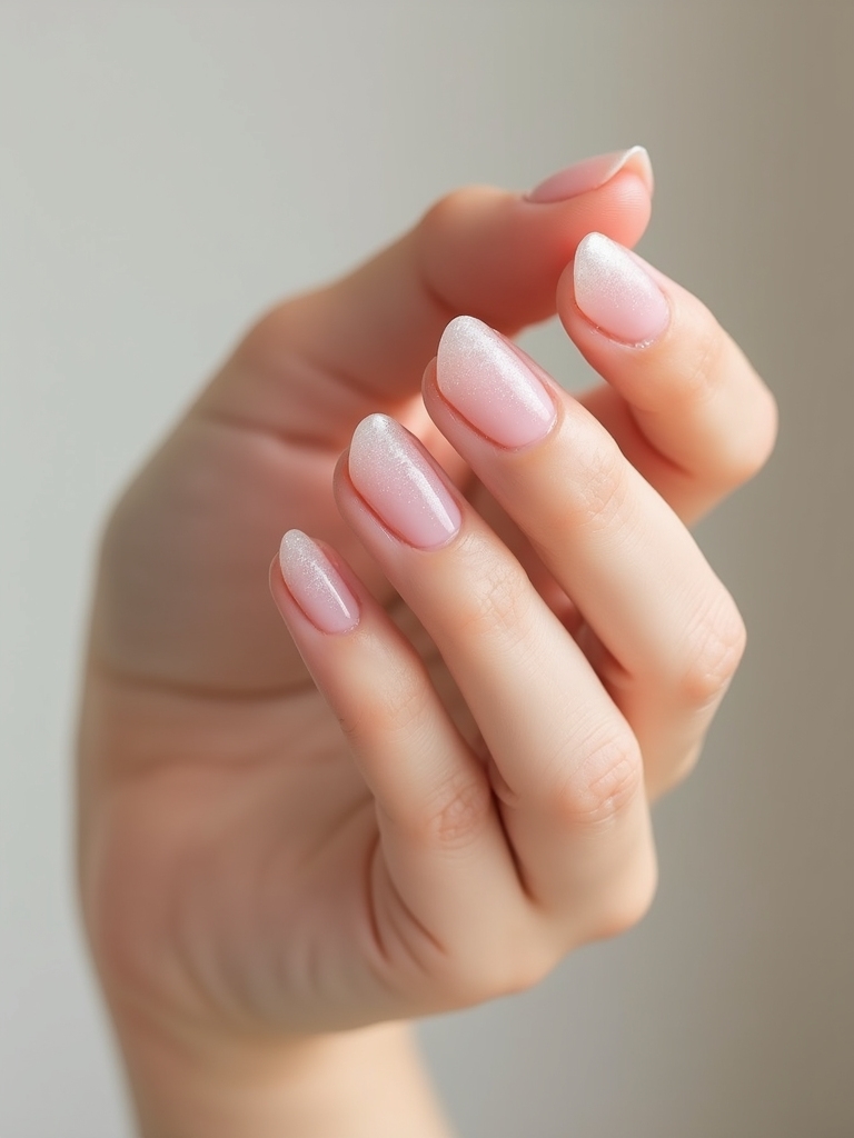 ballet blush sheer shimmer veil