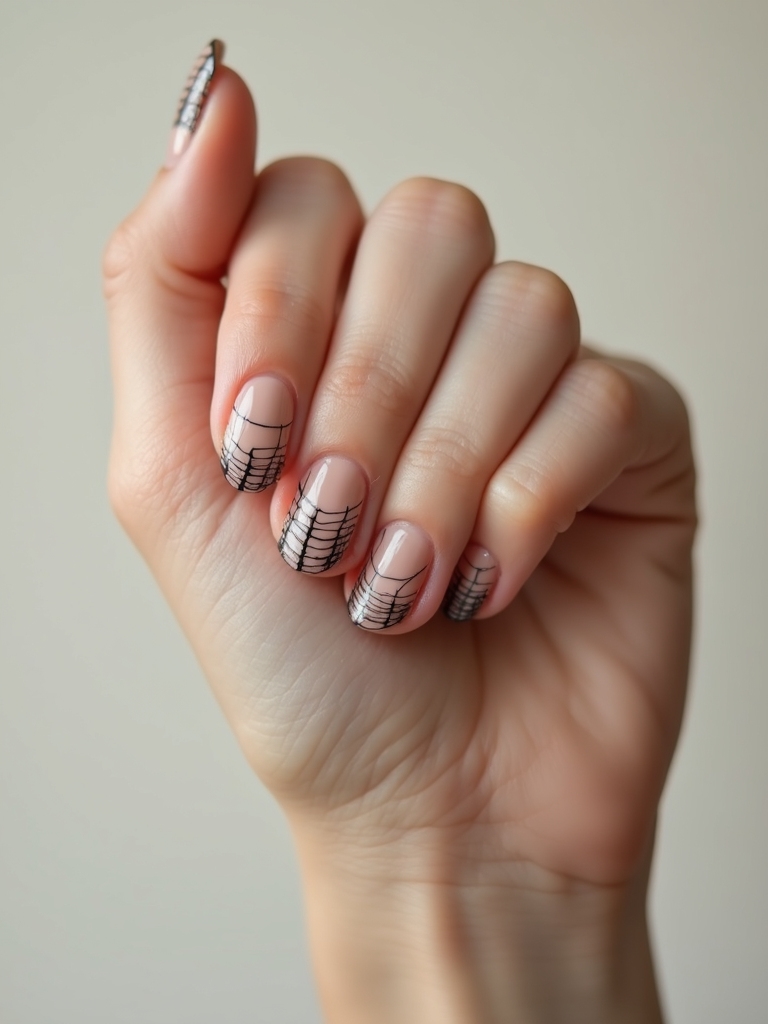 bare nude cobweb with sparkle