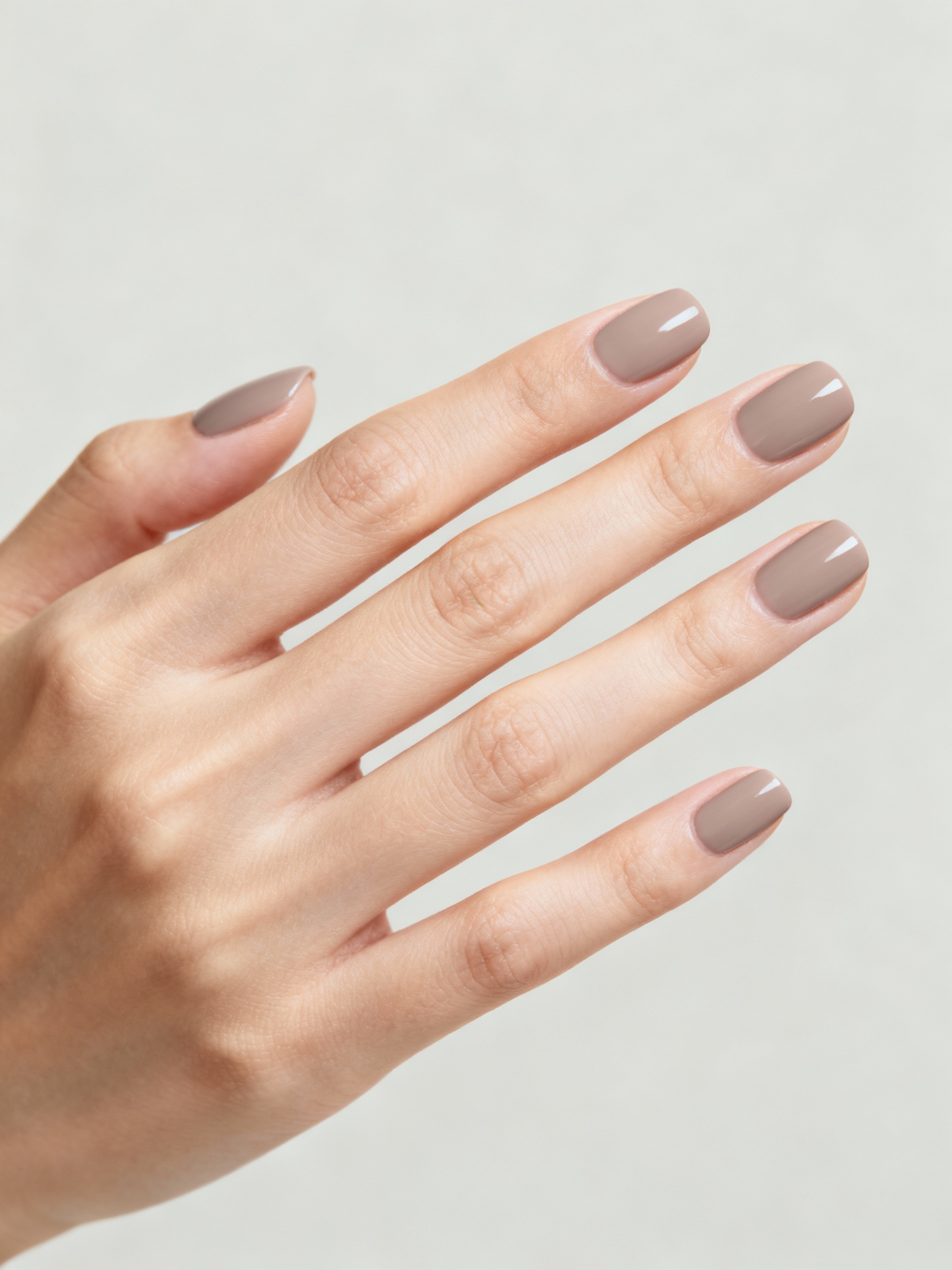 barely there taupe manicure