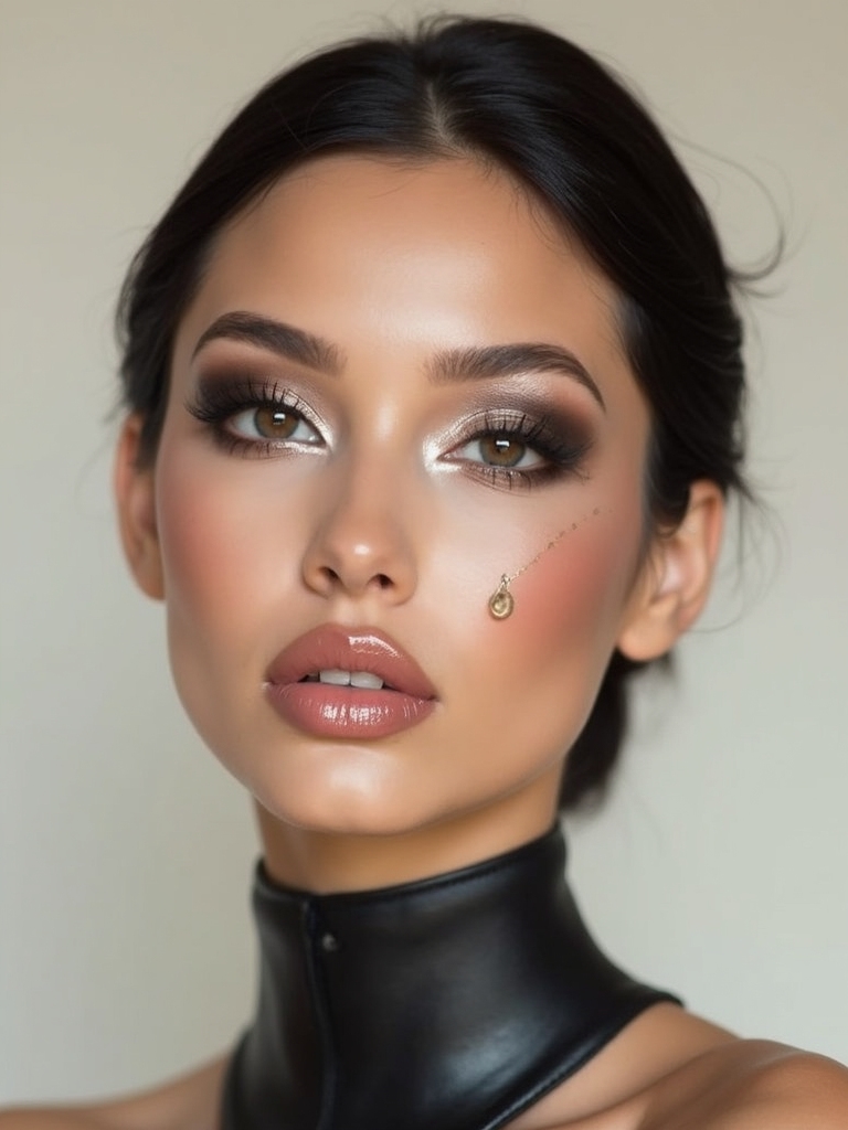 beveled seams bolted metallic gloss