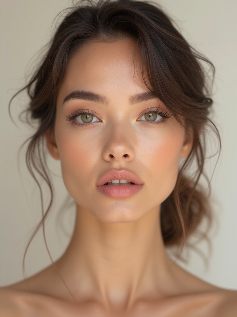 blank cool girl nude lips