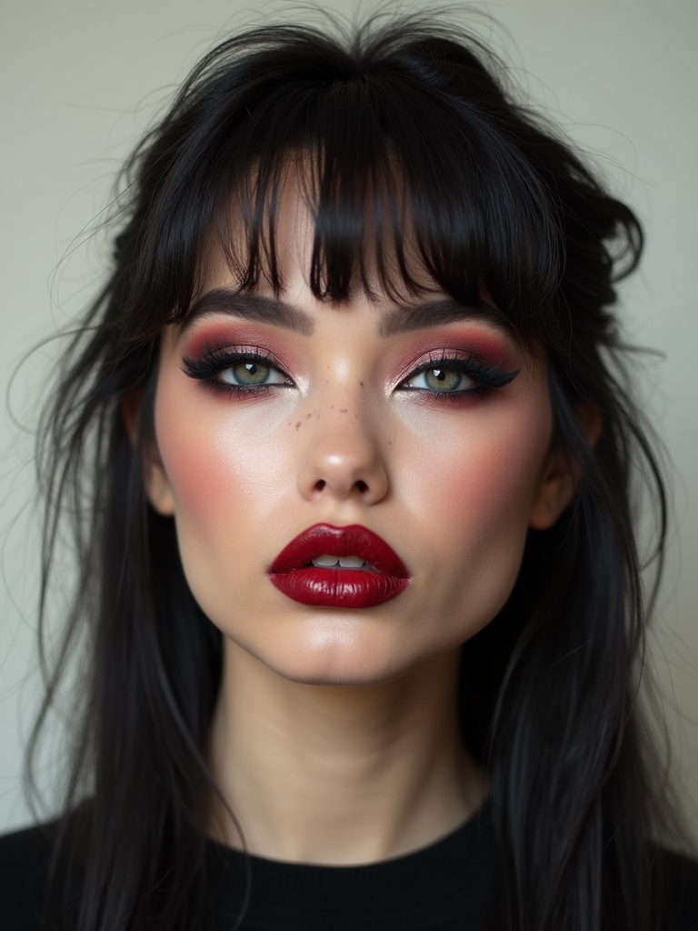 blood red ombre blurred skin