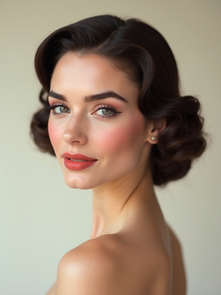 blush swept from cheekbones