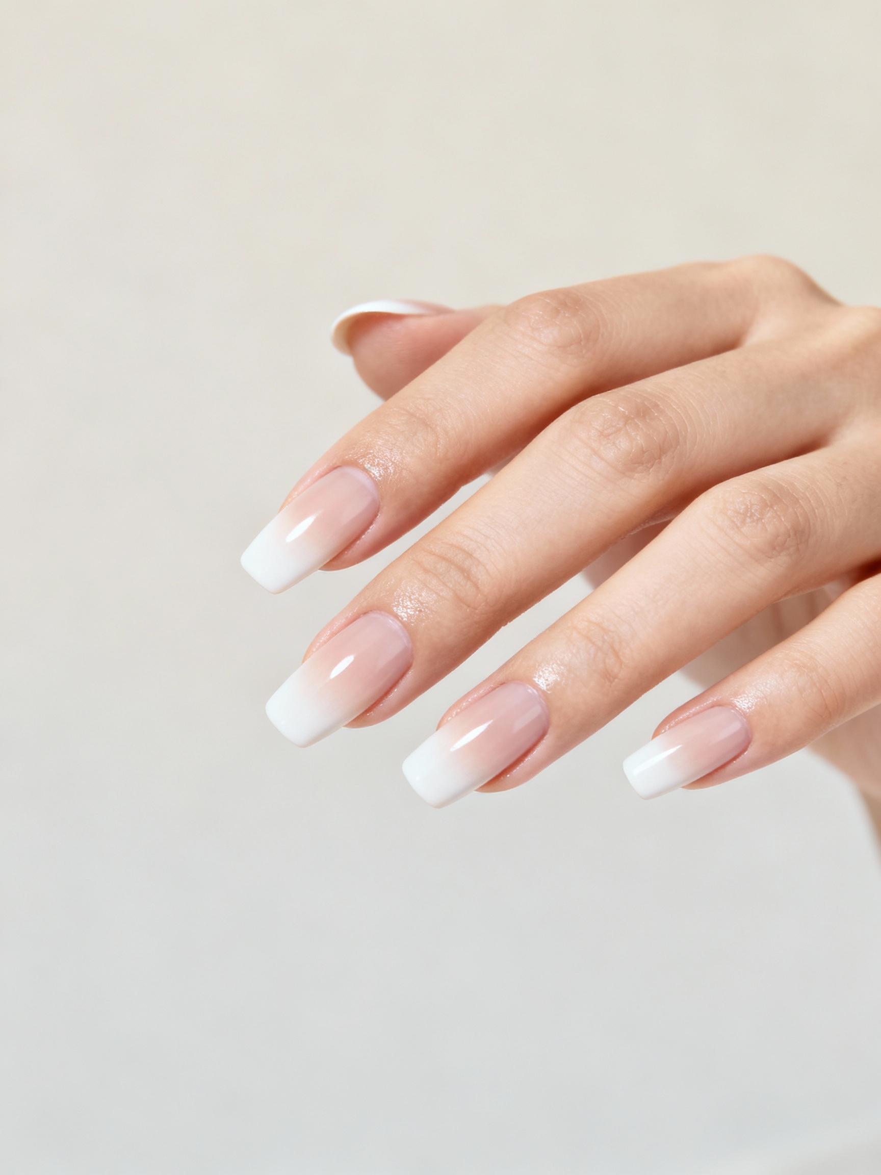 blush to ivory soft ombr