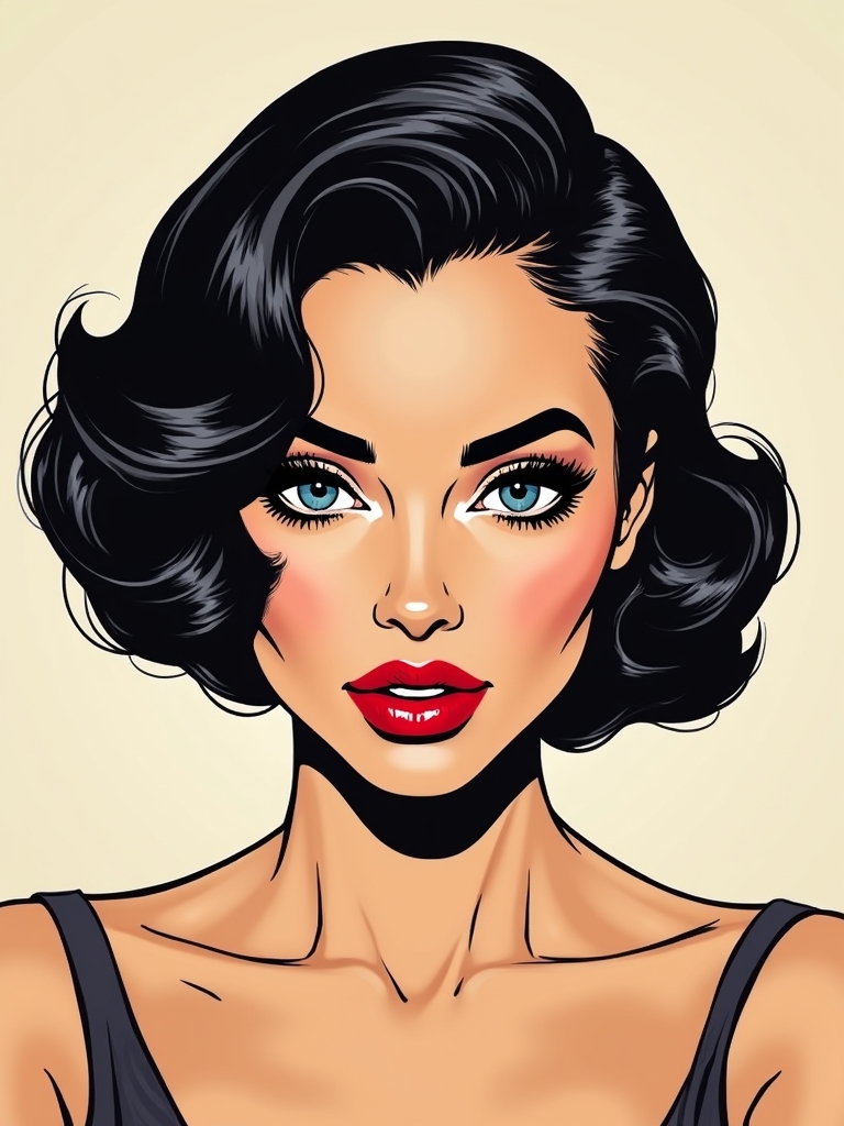 bold pop art comic face