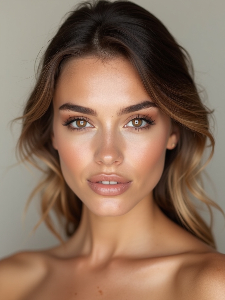 bronzed halo spotlighted eyes