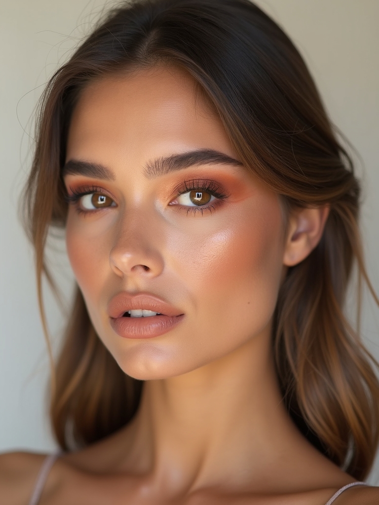 burnished copper candlelit eyes