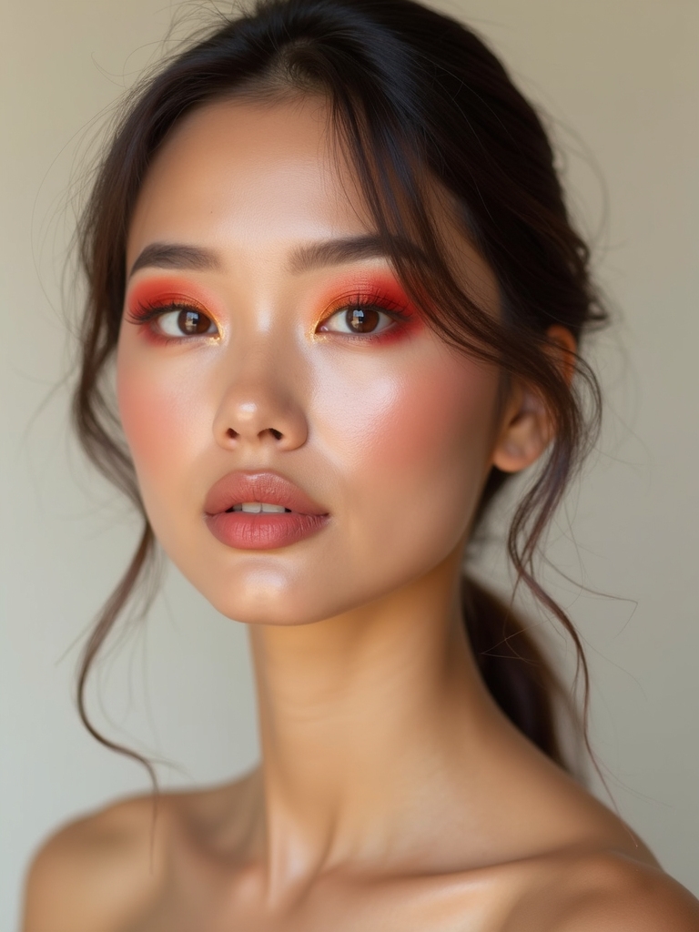 burnished crimson with gold