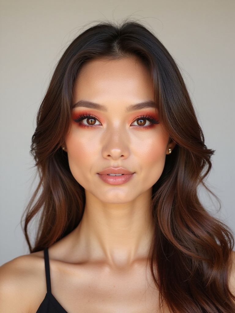 burnished terracotta fox eye lift