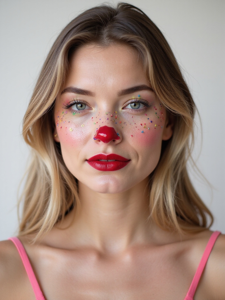 candy coated rainbow clown freckles