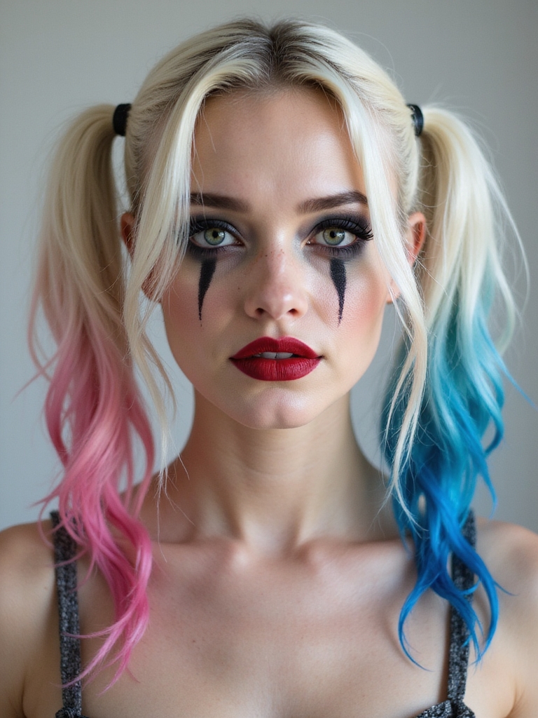 candy colored grunge harley look