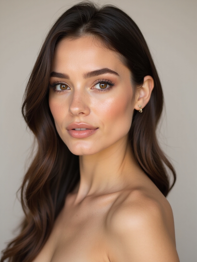 caramel blush with dewy highlight