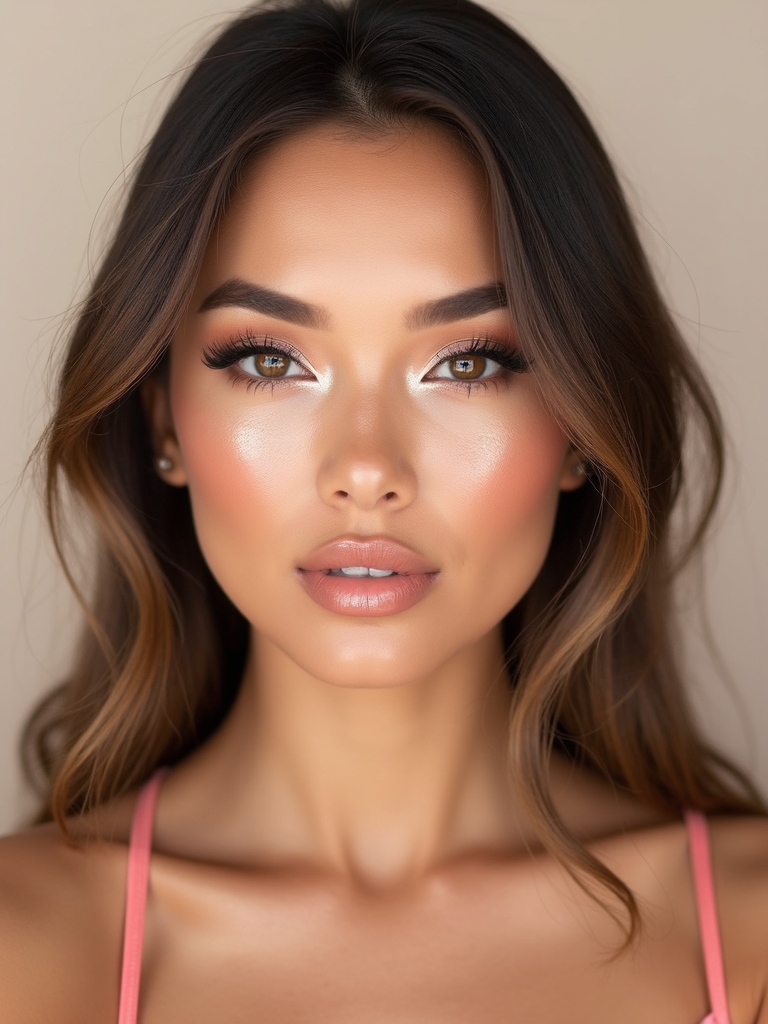 champagne shimmer wispy lashes