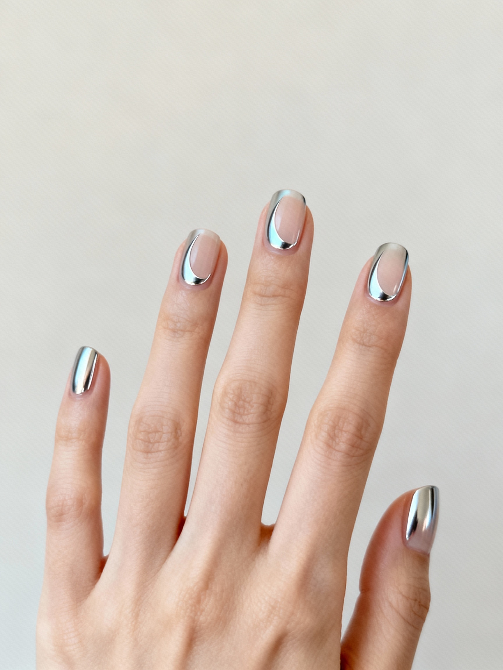 chrome kissed french tips tutorial